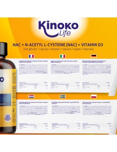 NAC+ N Acetilcisteina 240 capsulas kinoko life 2