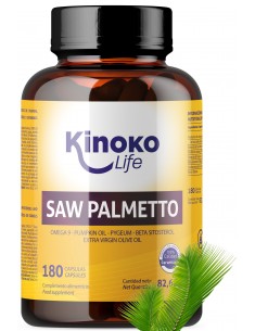 kINOKO  LIFE SAW PALMETTO 180 CÁPSULAS LIQUIDAS. EXTRACTO LIPIDOSTERÓLICO PURO, prostaa , caida del pelo.