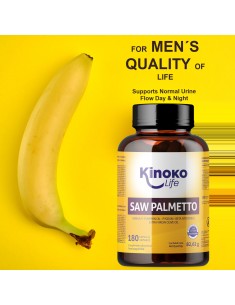kINOKO  LIFE SAW PALMETTO 180 CÁPSULAS LIQUIDAS. EXTRACTO LIPIDOSTERÓLICO PURO, prostaa , caida del pelo. 2